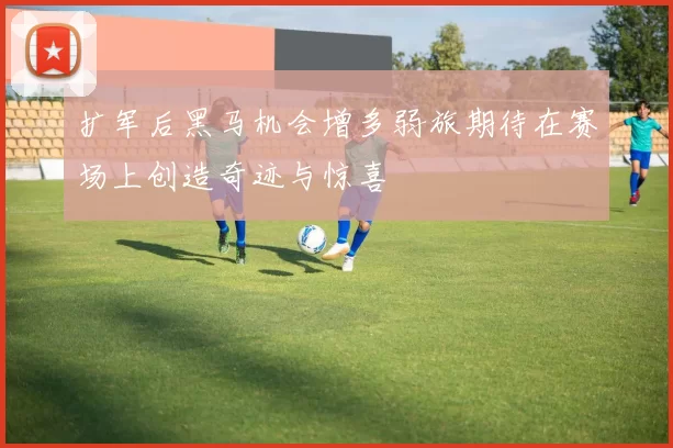 扩军后黑马机会增多弱旅期待在赛场上创造奇迹与惊喜
